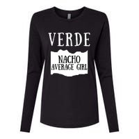 Verde Hot Sauce Packet Group Costume Womens Cotton Relaxed Long Sleeve T-Shirt