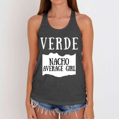 Verde Hot Sauce Packet Group Costume Women's Knotted Racerback Tank