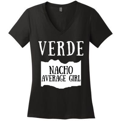 Verde Hot Sauce Packet Group Costume Women's V-Neck T-Shirt