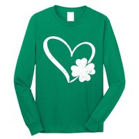 Vintage Happy St Patrick's Day Go Lucky Irish Shamrock Gift Long Sleeve Shirt