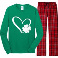 Vintage Happy St Patrick's Day Go Lucky Irish Shamrock Gift Long Sleeve Pajama Set