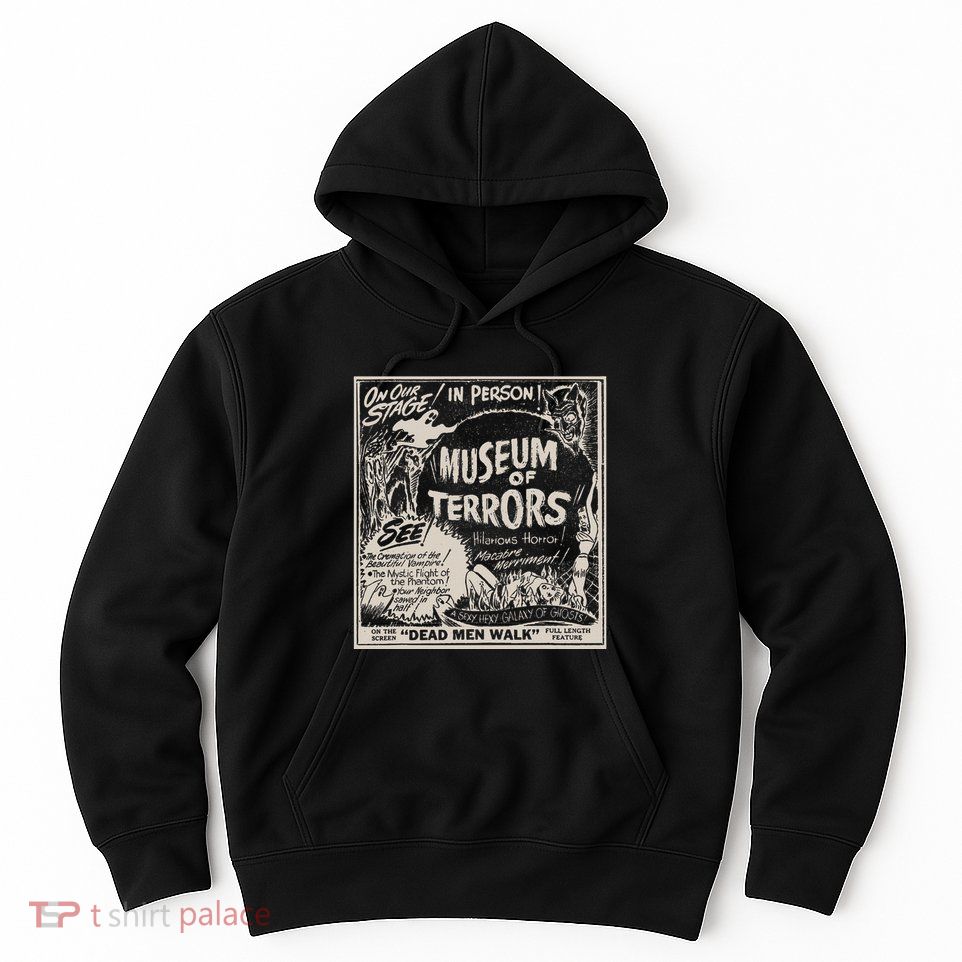 Vintage Halloween Slasher Horror Movie Museum Of Terrors Hoodie