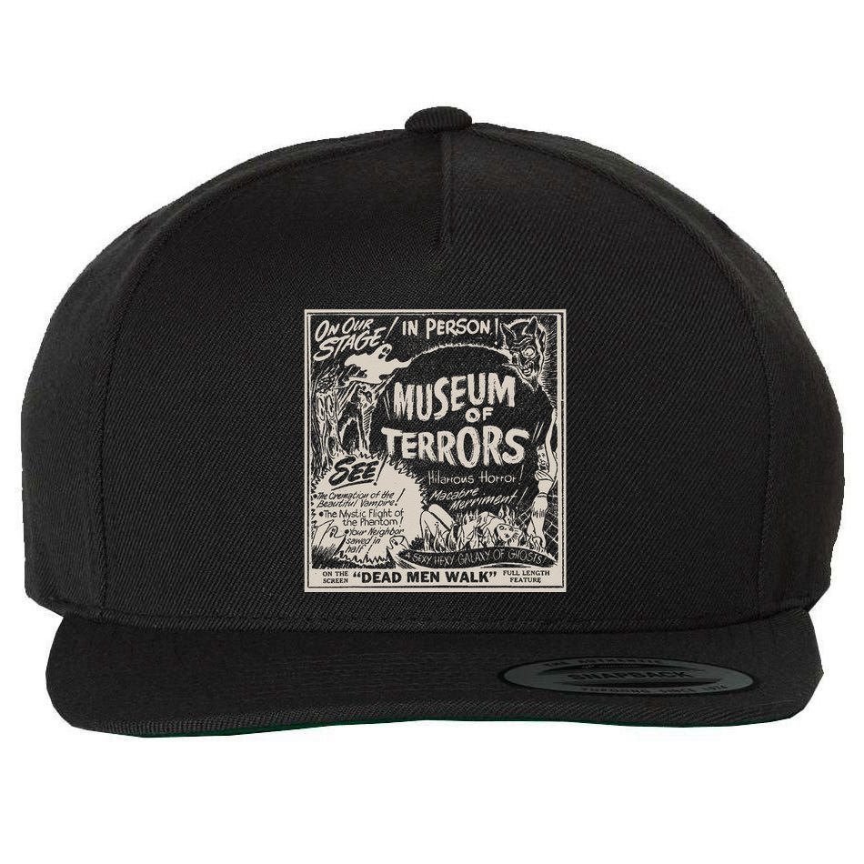 Vintage Halloween Slasher Horror Movie Museum Of Terrors Wool Snapback Cap