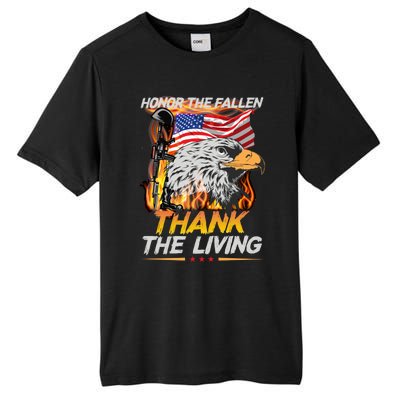 Veteran Honor The Fallen Thank The Living Usa Flag Gift Tall Fusion ChromaSoft Performance T-Shirt