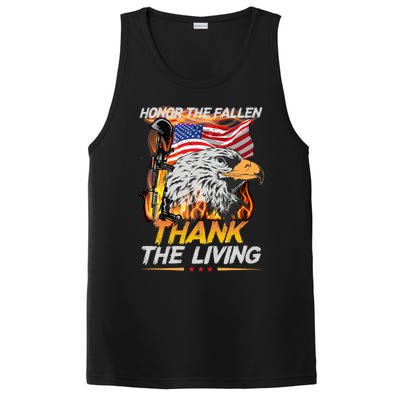 Veteran Honor The Fallen Thank The Living Usa Flag Gift PosiCharge Competitor Tank