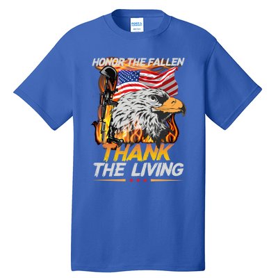 Veteran Honor The Fallen Thank The Living Usa Flag Gift Tall T-Shirt