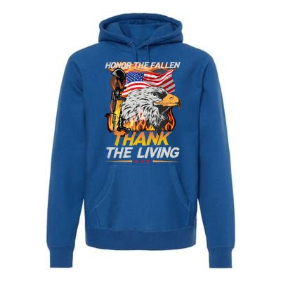 Veteran Honor The Fallen Thank The Living Usa Flag Gift Premium Hoodie