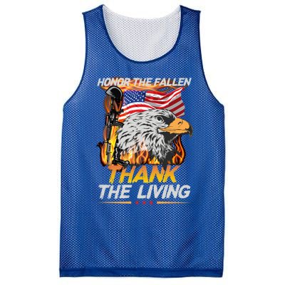 Veteran Honor The Fallen Thank The Living Usa Flag Gift Mesh Reversible Basketball Jersey Tank