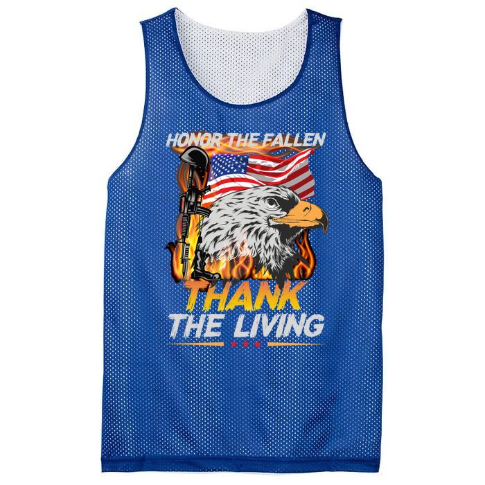 Veteran Honor The Fallen Thank The Living Usa Flag Gift Mesh Reversible Basketball Jersey Tank