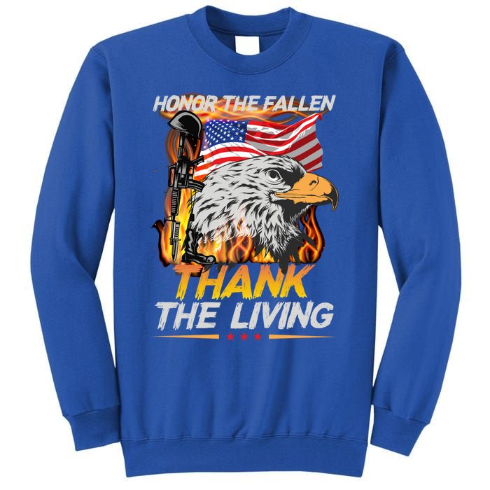 Veteran Honor The Fallen Thank The Living Usa Flag Gift Tall Sweatshirt