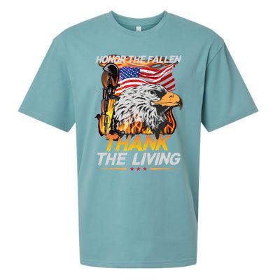 Veteran Honor The Fallen Thank The Living Usa Flag Gift Sueded Cloud Jersey T-Shirt