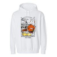 Vintage Halloween Town Gift Garment-Dyed Fleece Hoodie