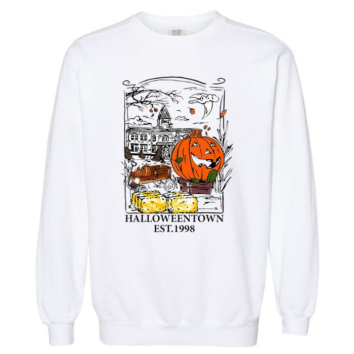 Vintage Halloween Town Gift Garment-Dyed Sweatshirt