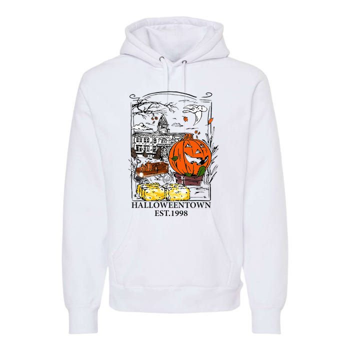 Vintage Halloween Town Gift Premium Hoodie