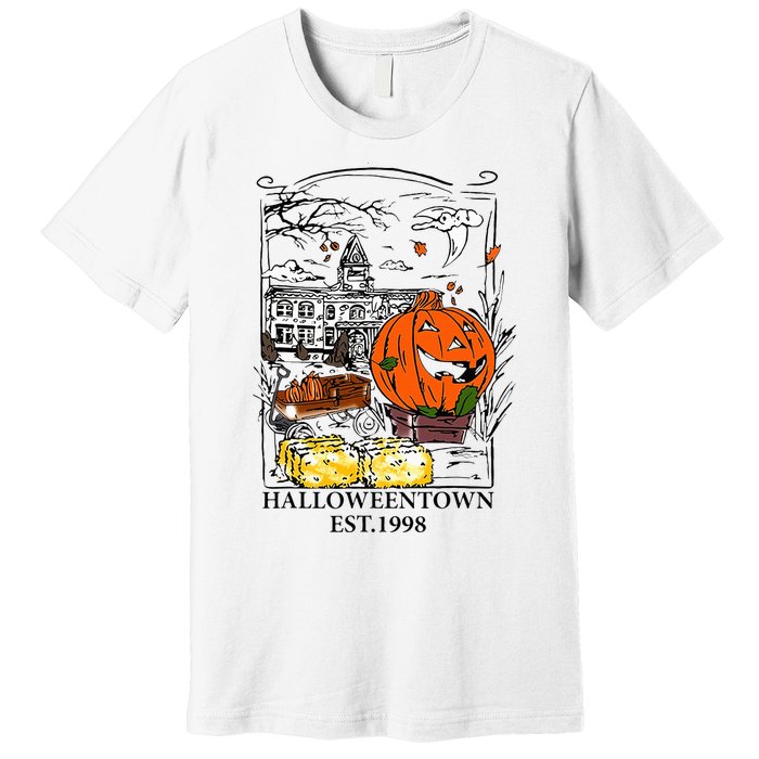 Vintage Halloween Town Gift Premium T-Shirt