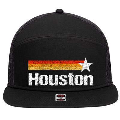 Vintage Houston Texas Houston Strong Stripes Usa Texas 7 Panel Mesh Trucker Snapback Hat