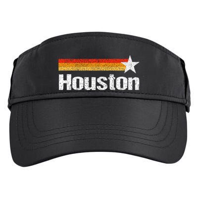 Vintage Houston Texas Houston Strong Stripes Usa Texas Adult Drive Performance Visor