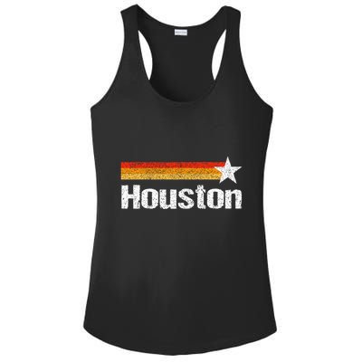 Vintage Houston Texas Houston Strong Stripes Usa Texas Ladies PosiCharge Competitor Racerback Tank