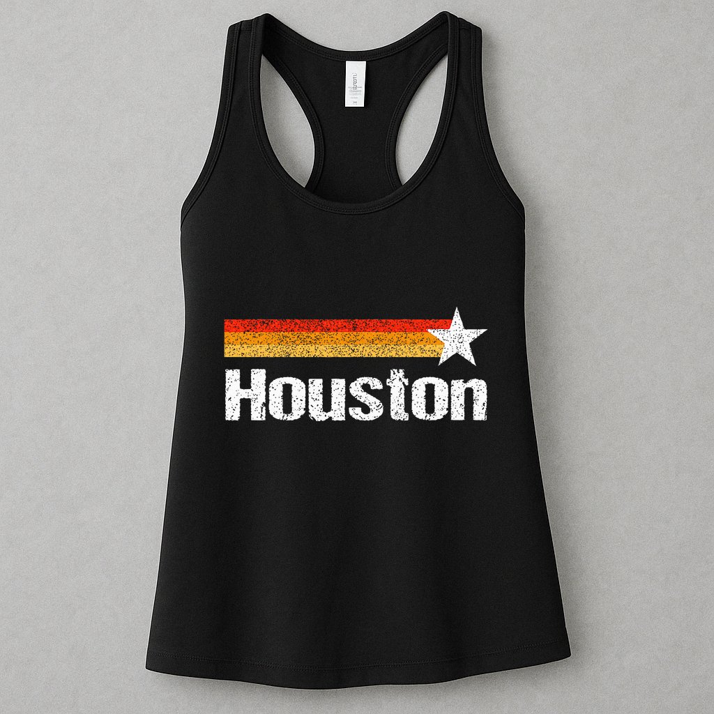 Vintage Houston Texas Houston Strong Stripes Usa Texas Womens Tank Top