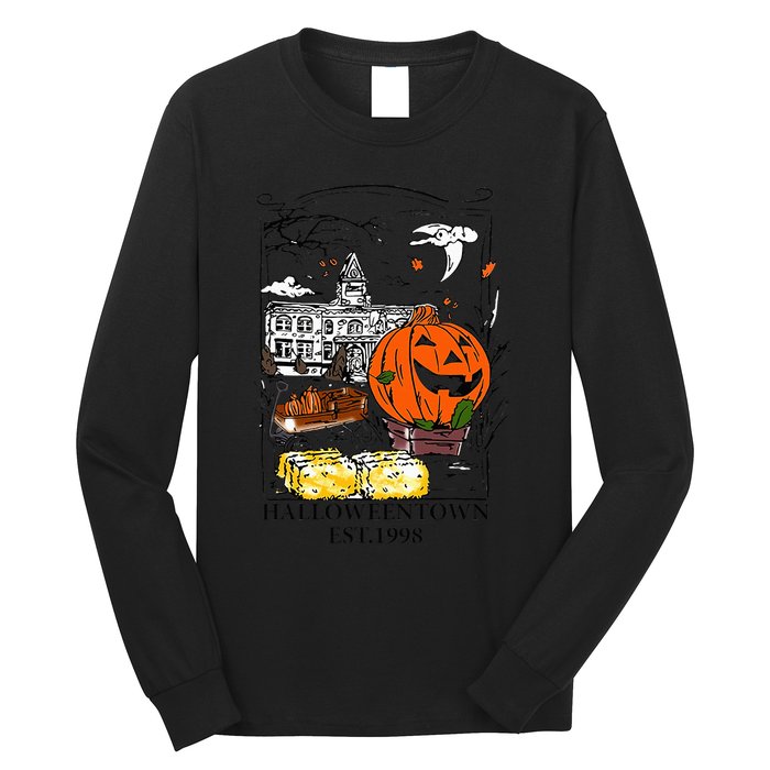 Vintage Halloween Town Gift Long Sleeve Shirt