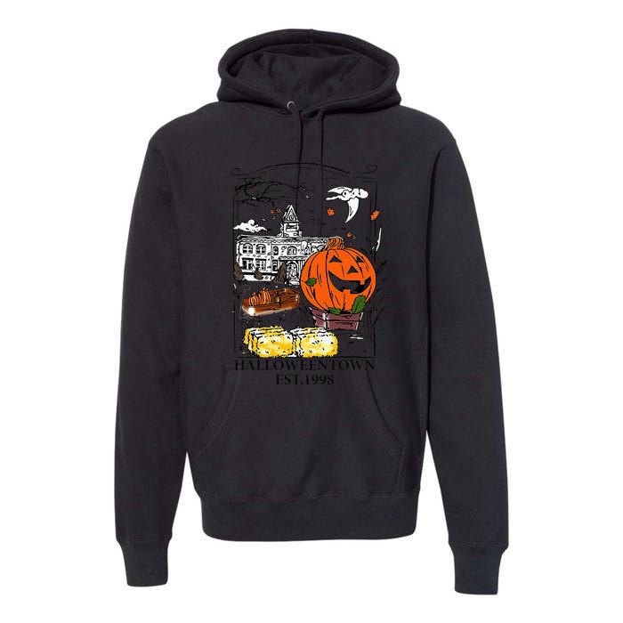 Vintage Halloween Town Gift Premium Hoodie