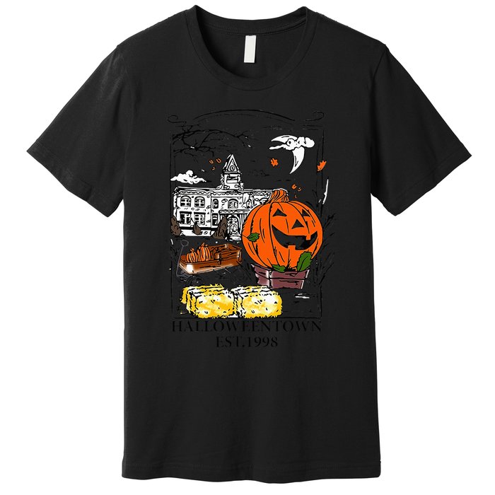 Vintage Halloween Town Gift Premium T-Shirt