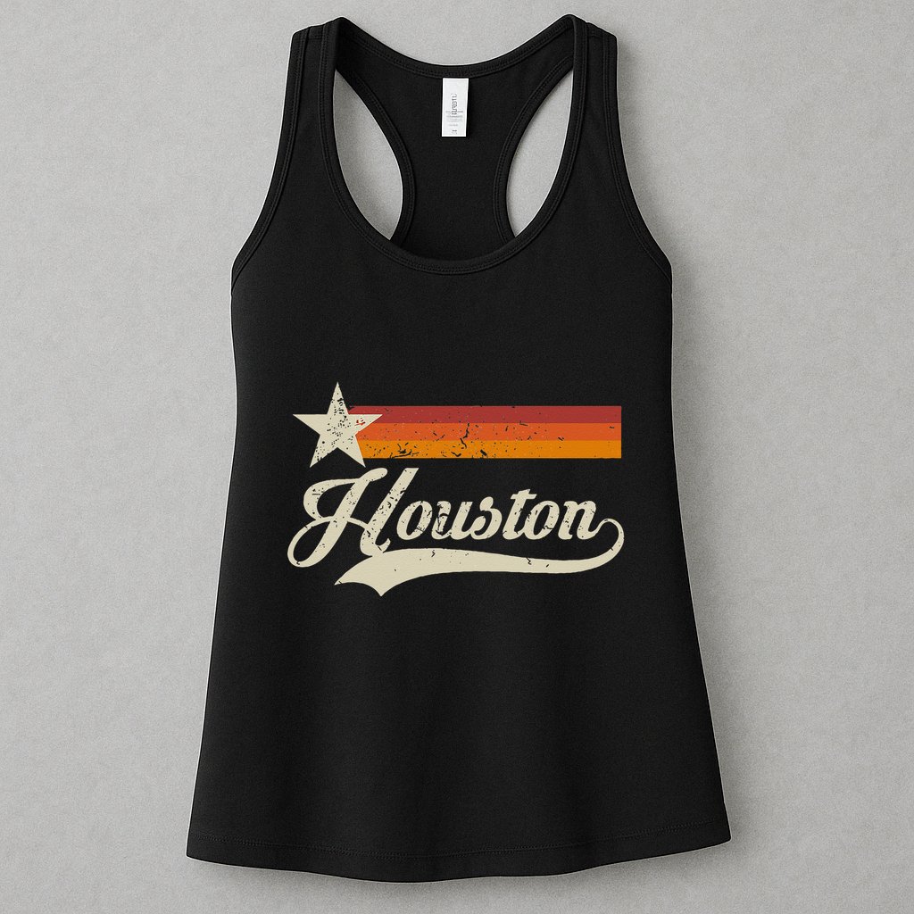 Vintage Houston Texas Houston Baseball Proud Womens Tank Top