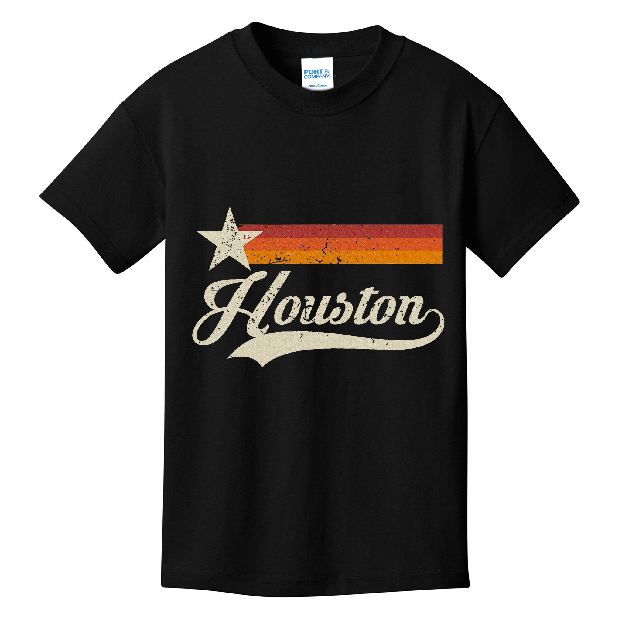 Vintage Houston Texas Houston Baseball Proud Kids T-Shirt
