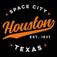Vintage Houston Texas Space City Orange Text Kids Hoodie