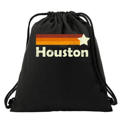 Vintage Houston Texas Logo Drawstring Bag