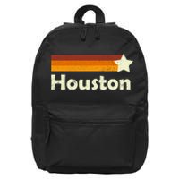 Vintage Houston Texas Logo 16 in Basic Backpack