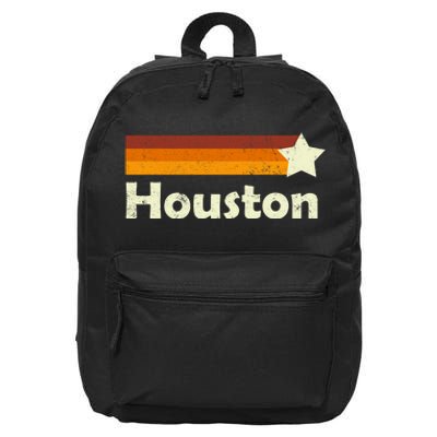 Vintage Houston Texas Logo 16 in Basic Backpack