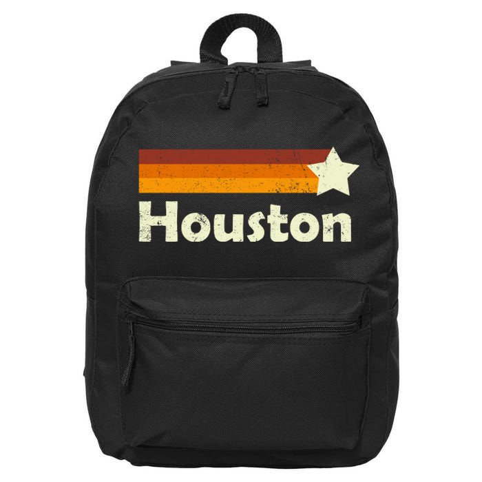 Vintage Houston Texas Logo 16 in Basic Backpack