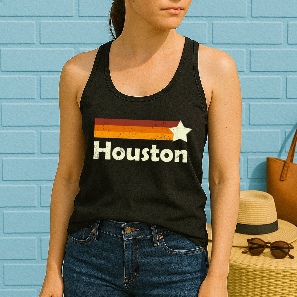 Vintage Houston Texas Logo Womens Tank Top
