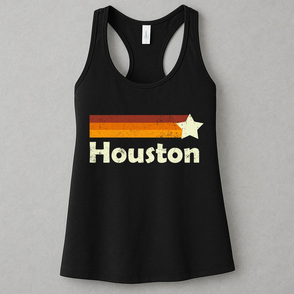 Vintage Houston Texas Logo Womens Tank Top
