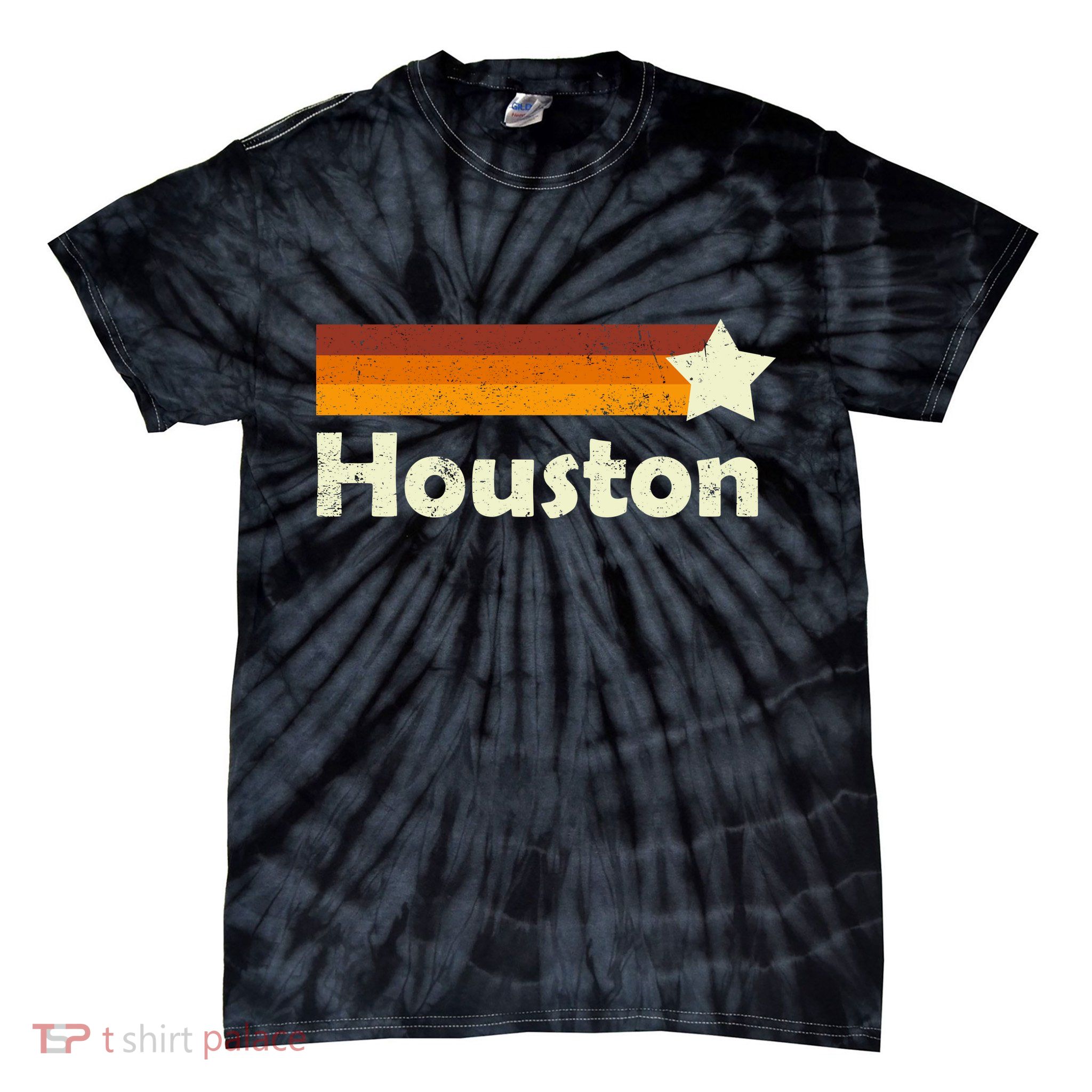 Vintage Houston Texas Logo Tie-Dye T-Shirt