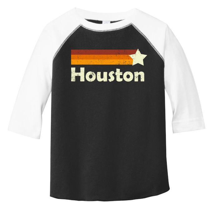 Vintage Houston Texas Logo Toddler Fine Jersey T-Shirt