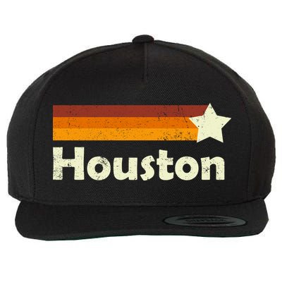 Vintage Houston Texas Logo Wool Snapback Cap