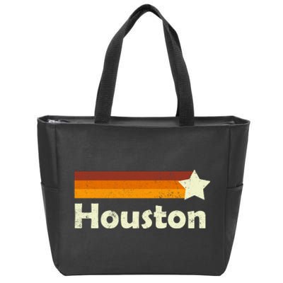 Vintage Houston Texas Logo Zip Tote Bag