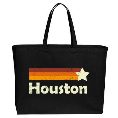 Vintage Houston Texas Logo Cotton Canvas Jumbo Tote