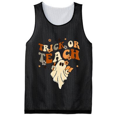 Vintage Halloween Teacher Life - Retro Trick or Teach Mesh Reversible Basketball Jersey Tank