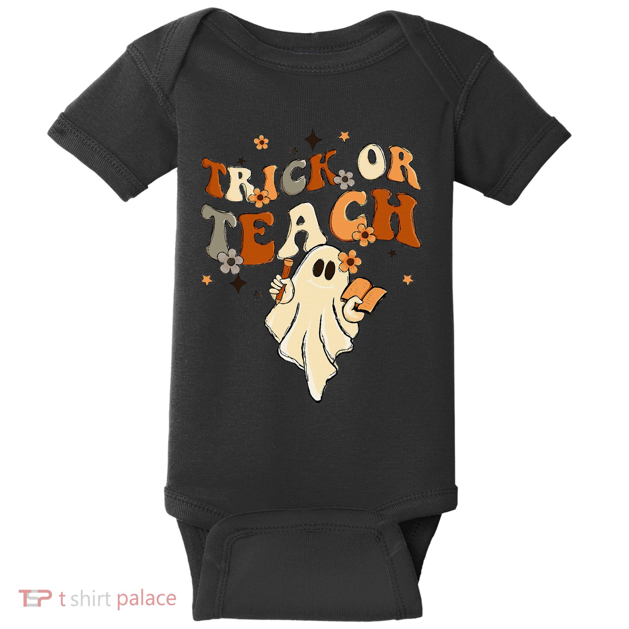 Vintage Halloween Teacher Life - Retro Trick or Teach Baby Bodysuit