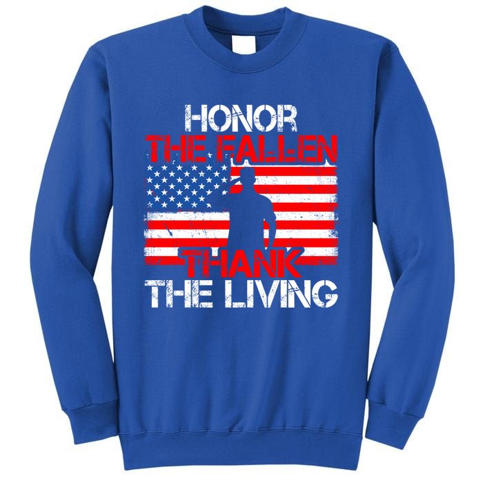 Vintage Honor The Fallen Veterans Gift Proud Usa Flag Gift Sweatshirt