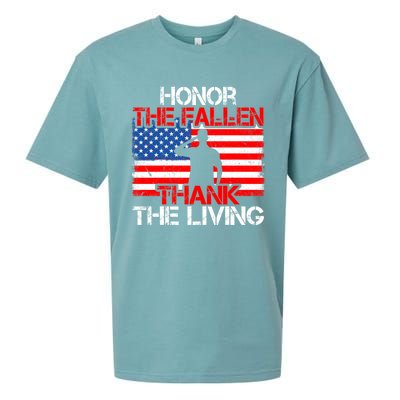 Vintage Honor The Fallen Veterans Gift Proud Usa Flag Gift Sueded Cloud Jersey T-Shirt