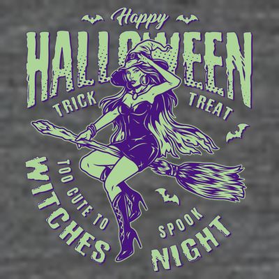 Vintage Halloween Too Cute To Spook Witches Night T-Shirt