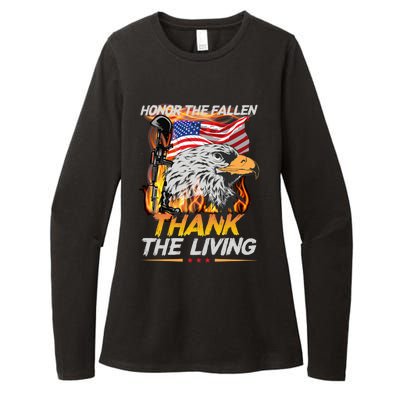 Veteran Honor The Fallen Thank The Living Usa Flag Gift Womens CVC Long Sleeve Shirt