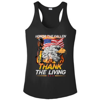 Veteran Honor The Fallen Thank The Living Usa Flag Gift Ladies PosiCharge Competitor Racerback Tank