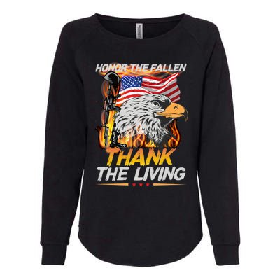 Veteran Honor The Fallen Thank The Living Usa Flag Gift Womens California Wash Sweatshirt