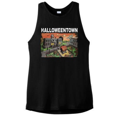 Vintage Halloween Town Ladies PosiCharge Tri-Blend Wicking Tank