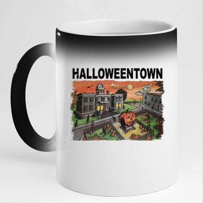 Vintage Halloween Town 11oz Black Color Changing Mug